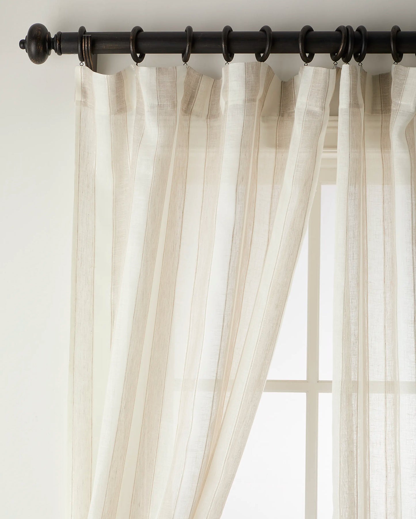Flutter 100% Linen Sheer Drapes (Pair)