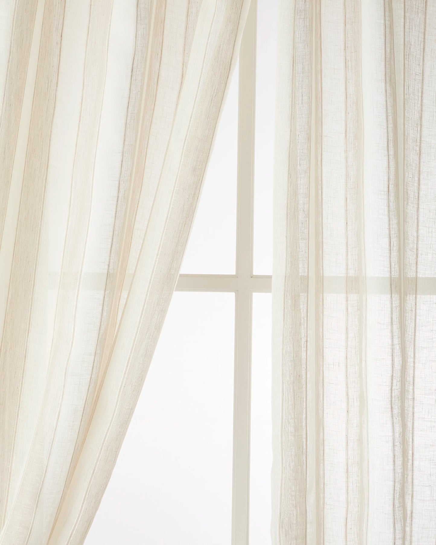 Flutter 100% Linen Sheer Drapes (Pair)