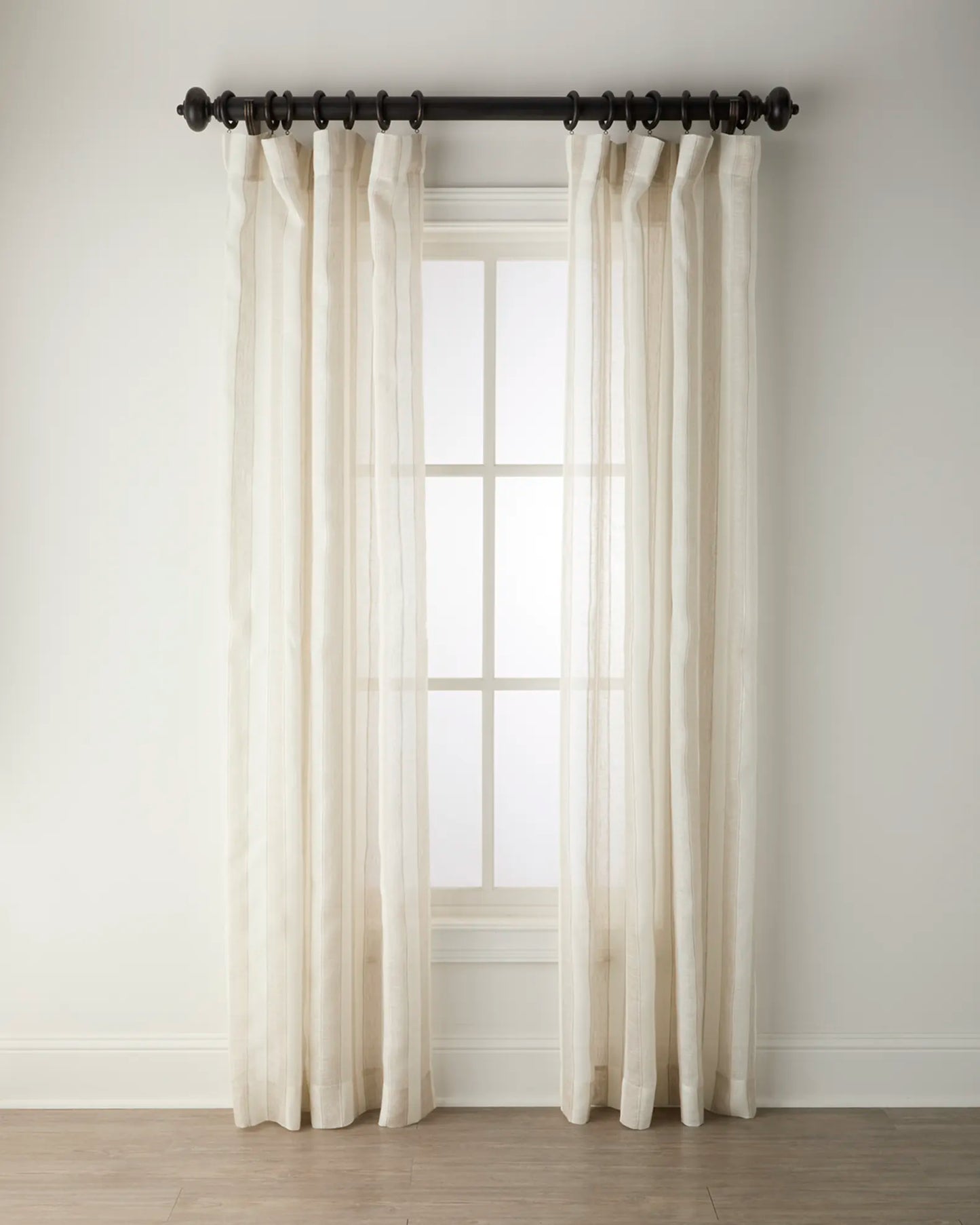 Flutter 100% Linen Sheer Drapes (Pair)