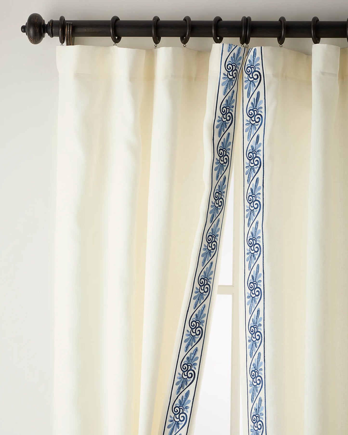 Tango Navy 100% Linen Lined Drapes (Pair)
