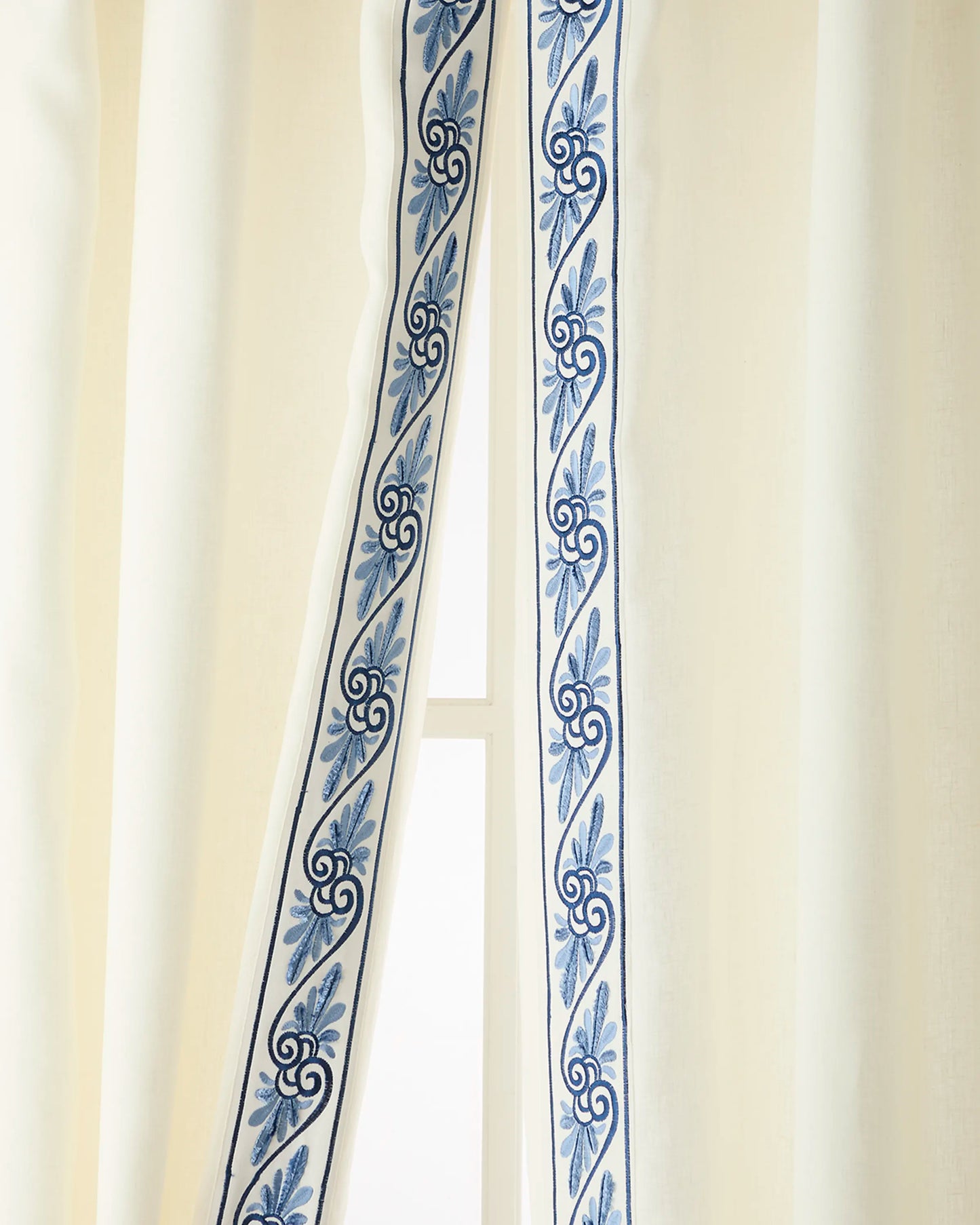 Tango Navy 100% Linen Lined Drapes (Pair)