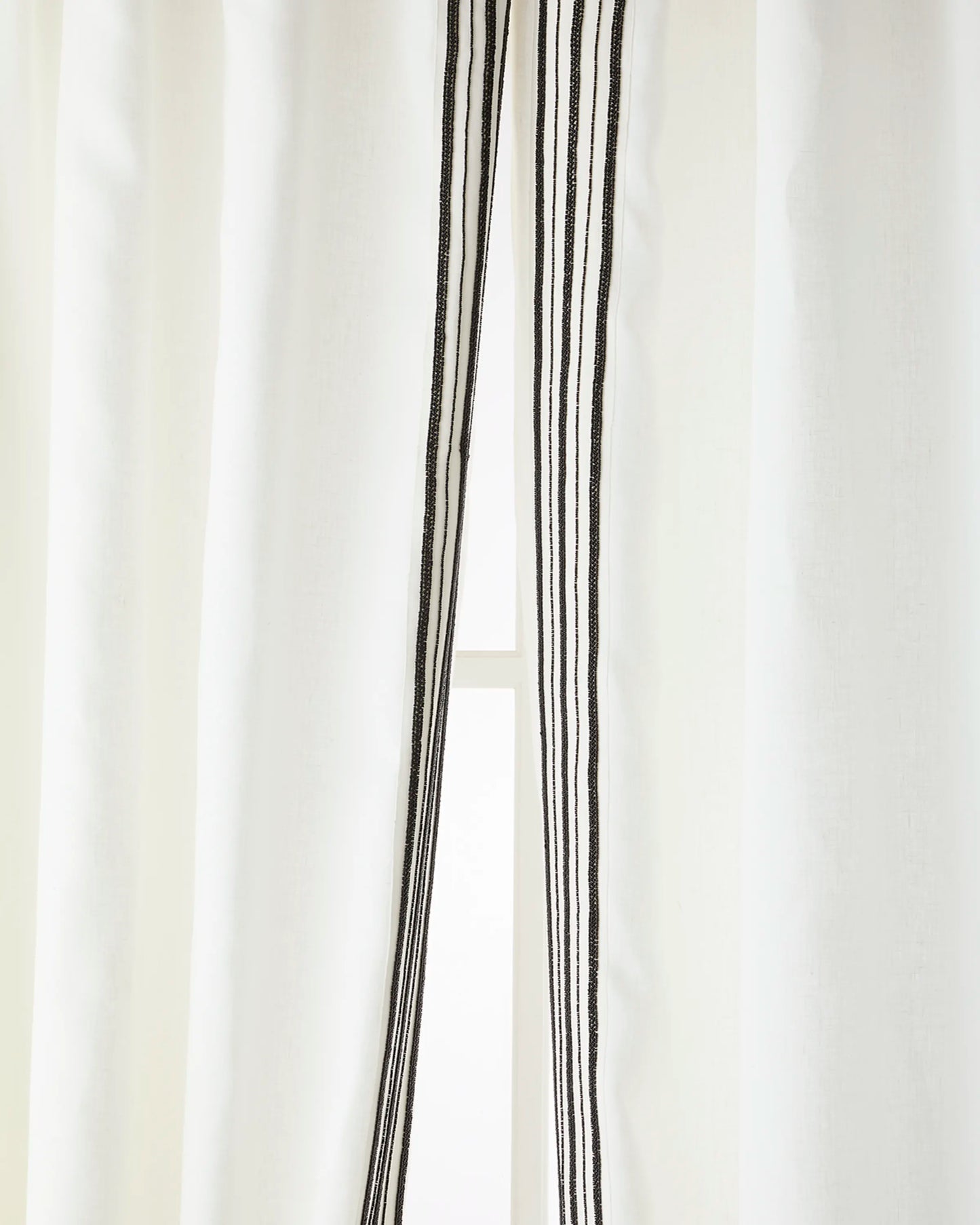 Trelli Black 100% Linen Lined Drapes (Pair)