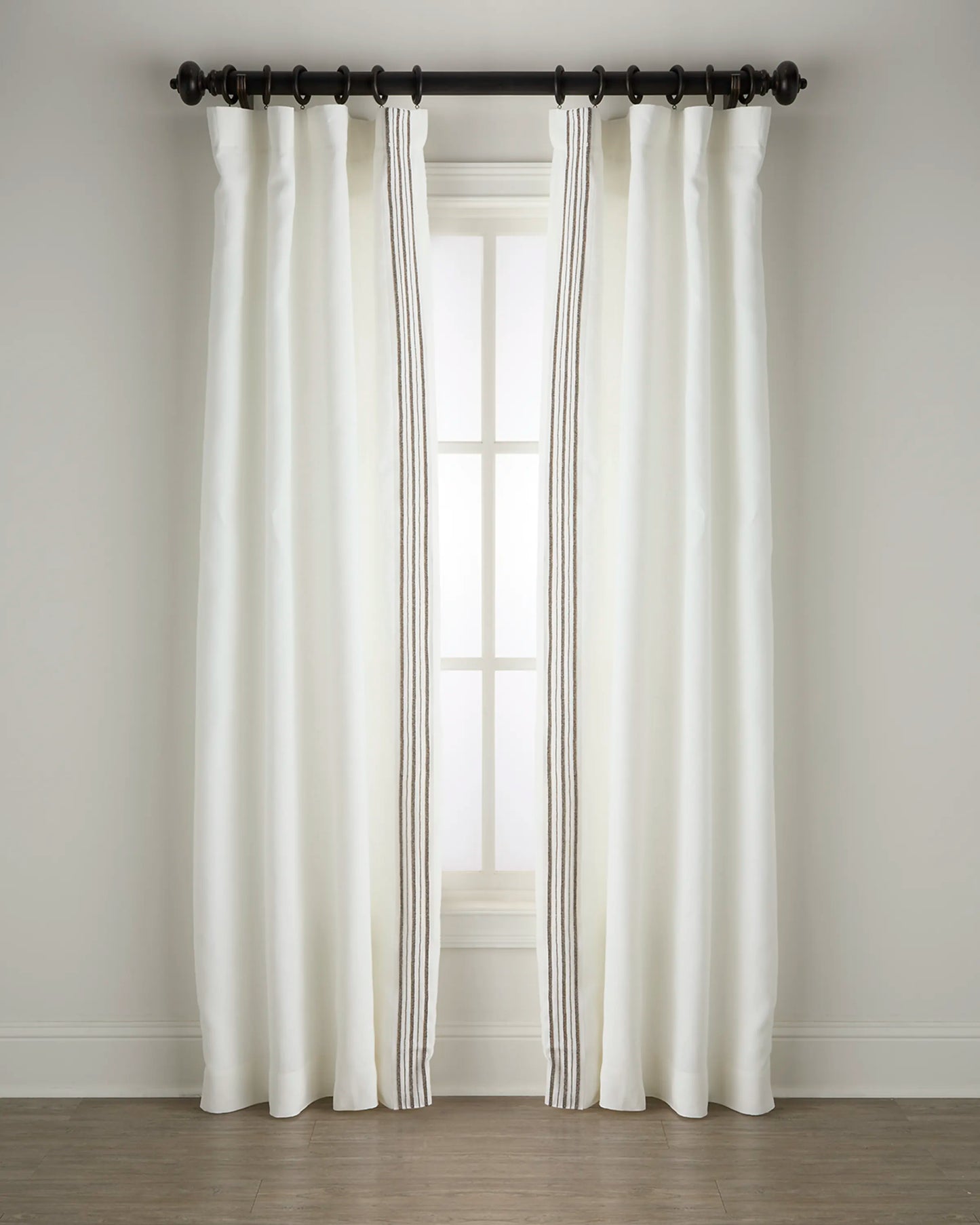 Trelli Silver 100% Linen Lined Drapes (Pair)
