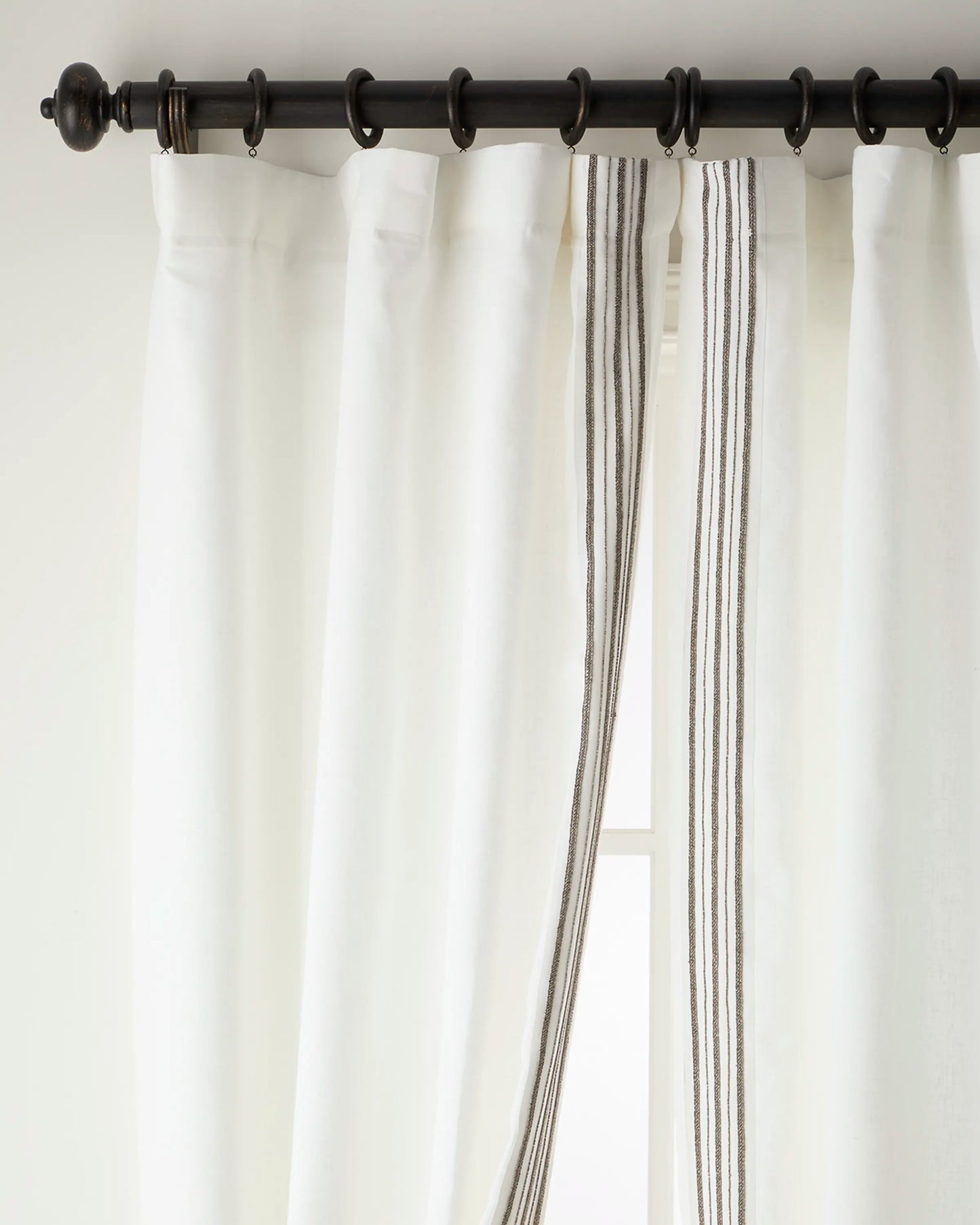 Trelli Silver 100% Linen Lined Drapes (Pair)